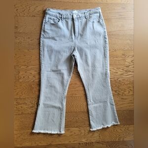 LOFT Jeans Kick Crop Gray Size 14